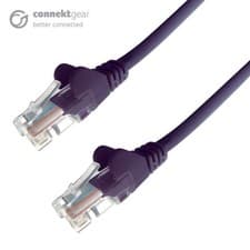 Image of 1.5m RJ45 CAT6 UTP Stranded Flush Moulded LS0H Network Cable - 24AWG - Purple
