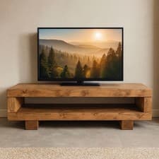Image of Solid Wooden TV Unit Low Rise