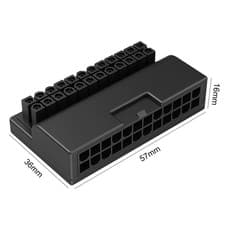 Image of ATX 24 Pin 90° Power Plug Adapter ARGB Motherboard Cable UK