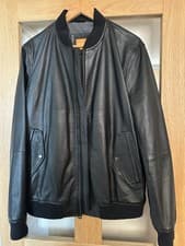 Image of Hugo Boss Men's Lamb Leather Bomber Jacket