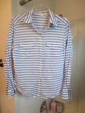 Image of NWOT women's long sleeve shirt New York & Co. Size M striped