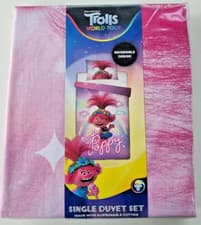 Image of Trolls World Tour Reversible Single Duvet Cover & Pillow Set