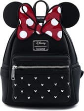 Image of Loungefly Disney Minnie Mouse Bow Black Mini Backpack Bag - NEW Official