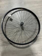 Image of Wilkinson 26X1.75 Front Wheel - Silver Single Wall Mtb Rim - V-Brake Solid Axle