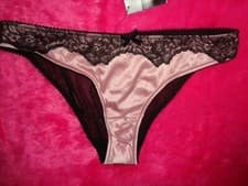 Image of ANN SUMMERS PEACH/BLACK BRIEFS "ALEECE" SIZE 14 NWT