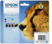 Image of Genuine Epson T0711, T0712, T0713, T0714, T0715 Cheetah Ink Cartridges Lot