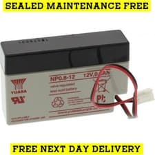 Image of NP0.8-12 Yuasa Lead Acid Rechargeable Battery 12V 0.8Ah