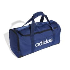 Image of adidas Sports Bag Linear Duffle Medium 39L Black or Blue Holdall Football Gym