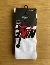 Image of Air Jordan Legacy Crew Socks Jumpman White/Red/Black EU42-46