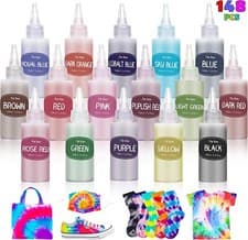 Image of Anpro Tie Dye Kit,148pcs Tie-Dye DIY Set,16 colors of 100ML Dyes, Arts and Craft