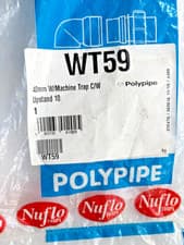 Image of Polypipe 40mm Washing Machine Trap C/W Upstand 10 WT59 Nuflo Traps
