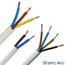 Image of 2/3/4 CORE ELECTRICAL WHITE FLEX CABLE ROUND FLEXIBLE WIRE 0.75/1.0/1.5/2.5mm2