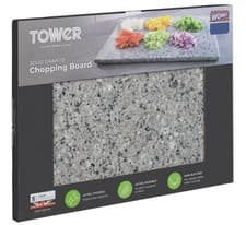 Image of Large Grey Kitchen Granite Speckled Stone Chopping Cutting Board Worktop Saver