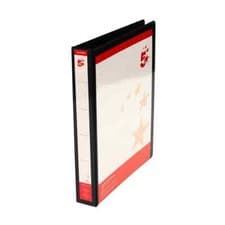 Image of 5 Star Office A4 Presentation Ring Binder 25mm 4D-Ring Black (Pack of 10)