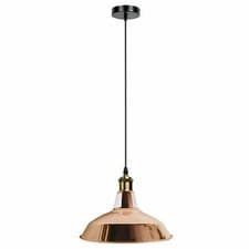 Image of Industrial Pendant Light fitting Metal Ceiling Light Shade Hanging Retro Lamp UK