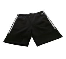 Image of Lacoste Mens Black Fleece Tape Shorts Size FR 7 US XXL 42-44" Waist Oversize Fit