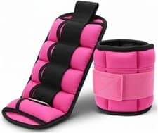 Image of 0.5KG Ankle Wrist Leg Weights Straps 2PCS Pink Running Yoga Gym Training Fitness