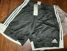 Image of BOYS ADIDAS SHORTS BLACK WITH WHITE STRIPE SIZE MEDIUM BOYS AEROREADY