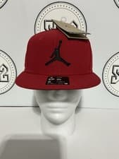 Image of Nike Air Jordan Pro Element Logo JUMPMAN Snapback Hat Gym Red sz S/M