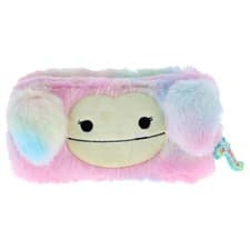 Image of Squishmallows Plush Pencil Case soft  fluffy Pastel Rainbow 