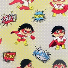 Image of Super Ryan's World Wallpaper Superhero Children Kids Bedroom Grey Arthouse