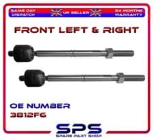 Image of 2X Inner Tie Rod Front For Citroen C3 II C3 III C3 III Van DS3 3812F6