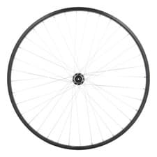 Image of 28" front VTC wheel with black rim, Mach1 M110 hub, Shimano QC300 disc brake, 36
