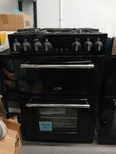 Image of Belling Farmhouse 60cm Dual Fuel Cooker -Black 444411813. 1 Year Warranty (10816