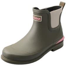 Image of Barbour Abbeyfield Womens Wellington Boots in Olive - 6 UK