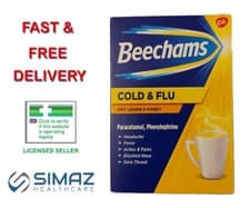 Image of Beechams Cold Flu Hot Lemon Honey headache fever aches pains blocked nose sachet
