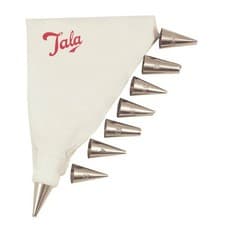 Image of TALA WASHABLE REUSABLE ICING BAG WITH 8 STAINLESS STEEL NOZZLES