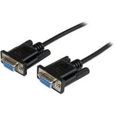 Image of Startech 1M Black Db9 Rs232 Serial Null Modem Cable F/F Cable for Modem First En