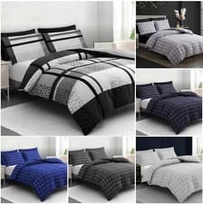 Image of Duvet Cover Set Double Reversible Luxury Quilt Cover Set Bedding Set King Size