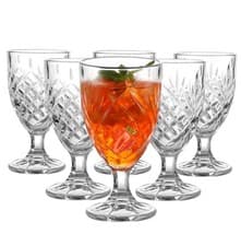Image of Pack of 6 Water Goblets Soft Drinks crystal glasses 180ml