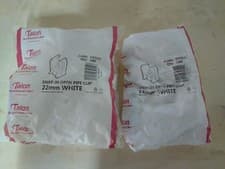 Image of Talon Snap-In Open White Pipe Clip 22mm (Bag of 100) OPS22 and 15mm (Bag of 50+)