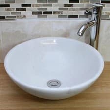Image of Bathroom Sink in Stone|Marble|Travertine or Onyx|Mixer Tap & Pop Up Plug Option
