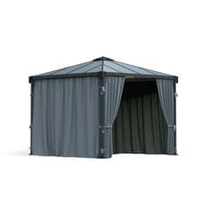 Image of Gazebo Curtains Set - Privacy, Weather Protection, Easy Install, Outdoor Fabric