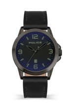 Image of Police PEWJB2194502 Mens Cliff Watch Blue Dial / Black Leather Strap - Brand New