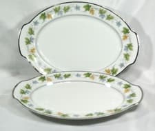 Image of Vintage Harmony House Sherwood China 2 Serving Platters Large 17" MCM 3546