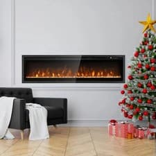 Image of 127 cm Wall Mounted Recessed Freestanding Electric Fireplace
