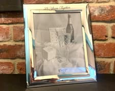 Image of Silver Plated 25 Years Together Silver Anniversary Photo Frame Photo 8" x 10"