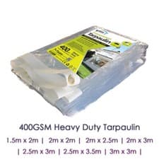 Image of 400gsm Heavy Duty Waterproof PVC Transparent Tarpaulin Clear Glass Tarp Sheet
