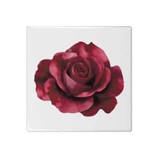 Image of 'Burgundy Rose' 108mm Square Ceramic Tile (TD00033761)