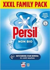 Image of Persil Non Bio Washing Powder XXXL Family Pack gentle next to sensitive skin for