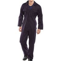 Image of Beeswift Click Polycotton Regular Boilersuit Navy Blue 36 RPCBSN36