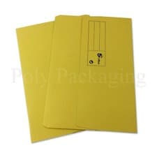 Image of FOOLSCAP DOCUMENT WALLETS *ANY QTY* YELLOW A4/Manilla/Half Flap/Folder/Filing 32