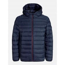 Image of Jack & Jones Mens Hooded Puffer Medium Jacket Outerwear Lightweight