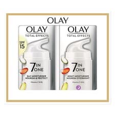 Image of Olay Total Effects Anti-Ageing 7in1 Gift Set: Day Cream Moisturiser 37ml Night