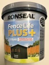 Image of RONSEAL ONE COAT OR PLUS FENCE LIFE 5L FOREST GREEN OR MEDIUM OAK
