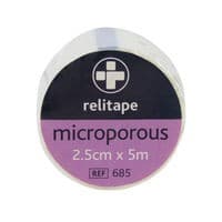 Image of Reliance Medical Relitape Microporous Tape 2.5cmx5m (Pack of 12) 685